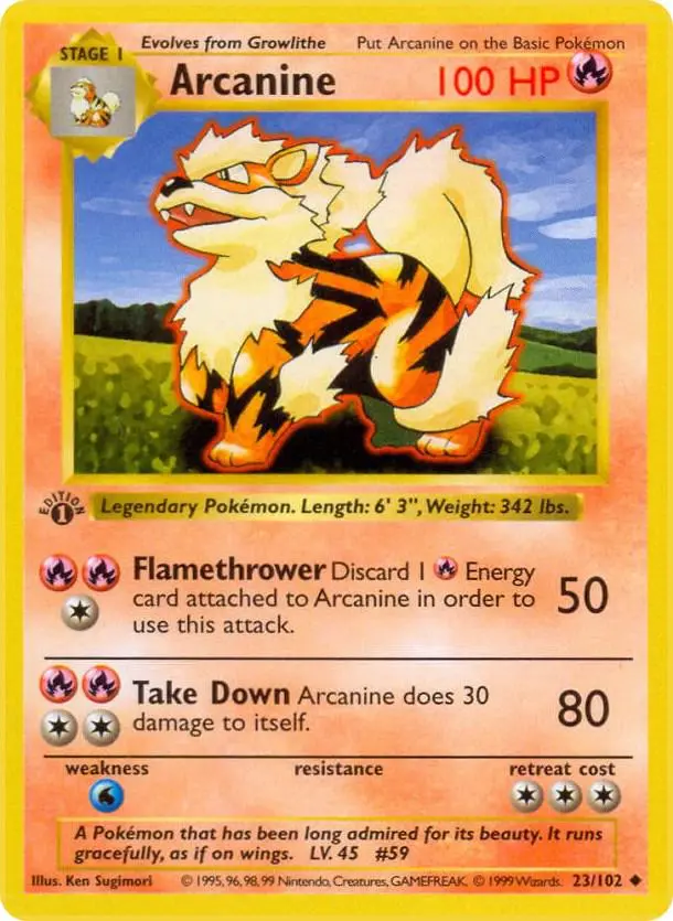 Arcanine, Base Set 23/102