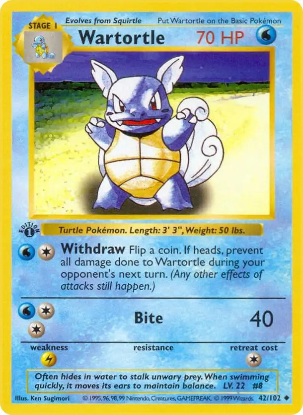 Wartortle, Base Set 42/102