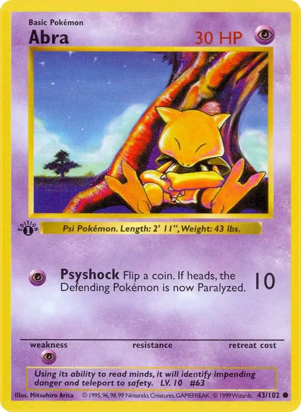 Abra, Base Set 43/102