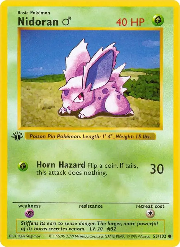Nidoran♂, Base Set 55/102