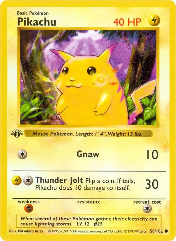 Pikachu, Base Set 58/102