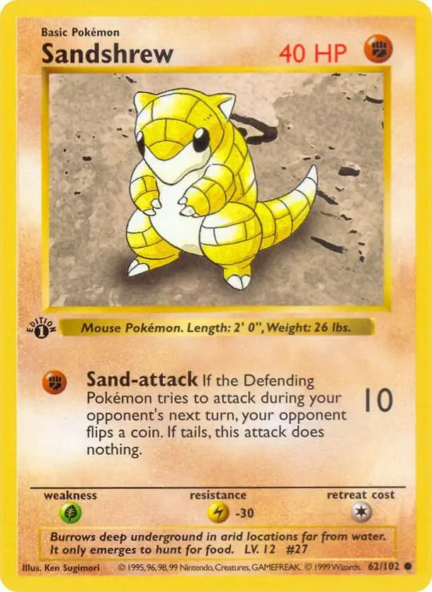 Sandshrew, Base Set 62/102