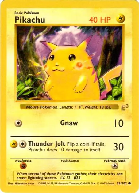 Pikachu, Miscellaneous Cards & Products 058/102