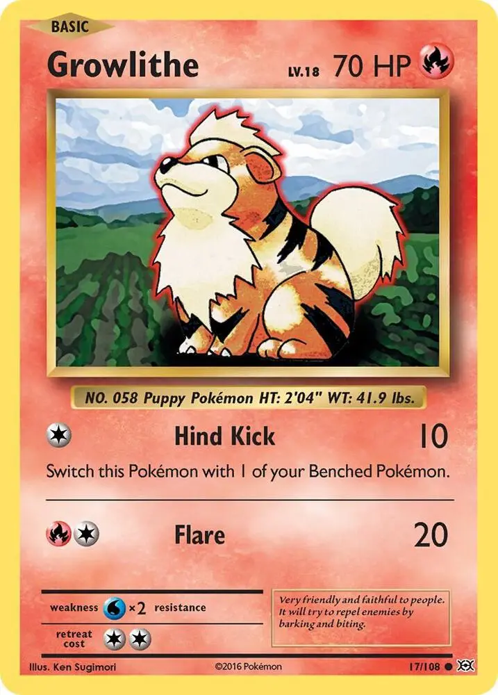 Growlithe, Evolutions 17/108