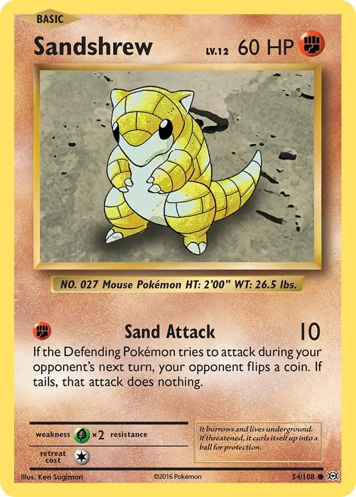 Sandshrew, Evolutions 54/108