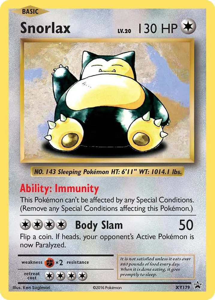Snorlax, XY Black Star Promos XY179/211