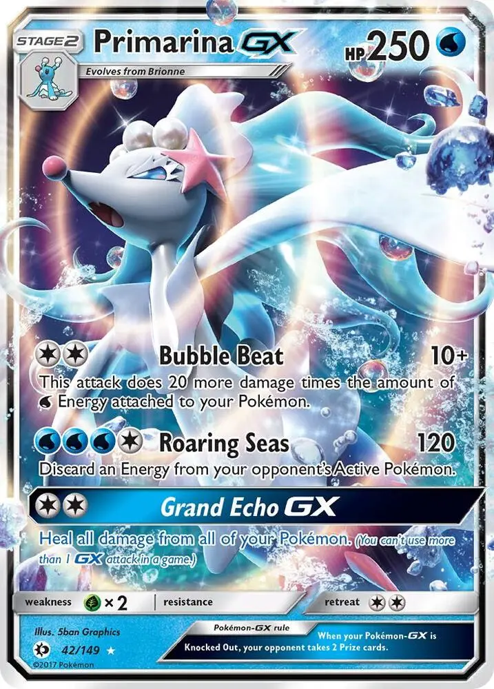 Primarina GX, Sun & Moon 42/149