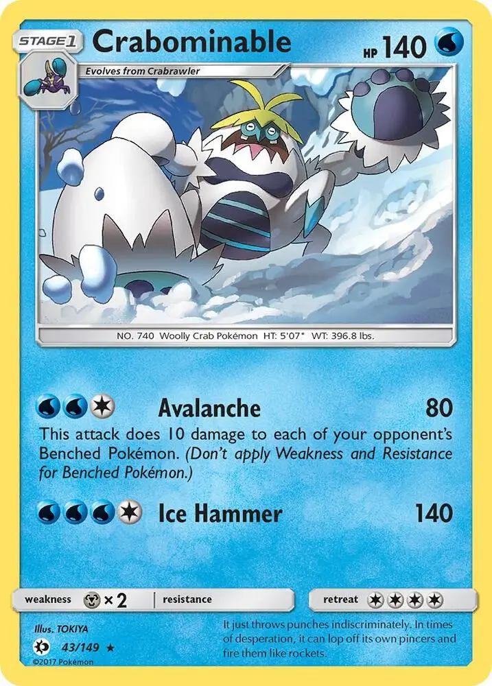 Crabominable, Sun & Moon 43/149