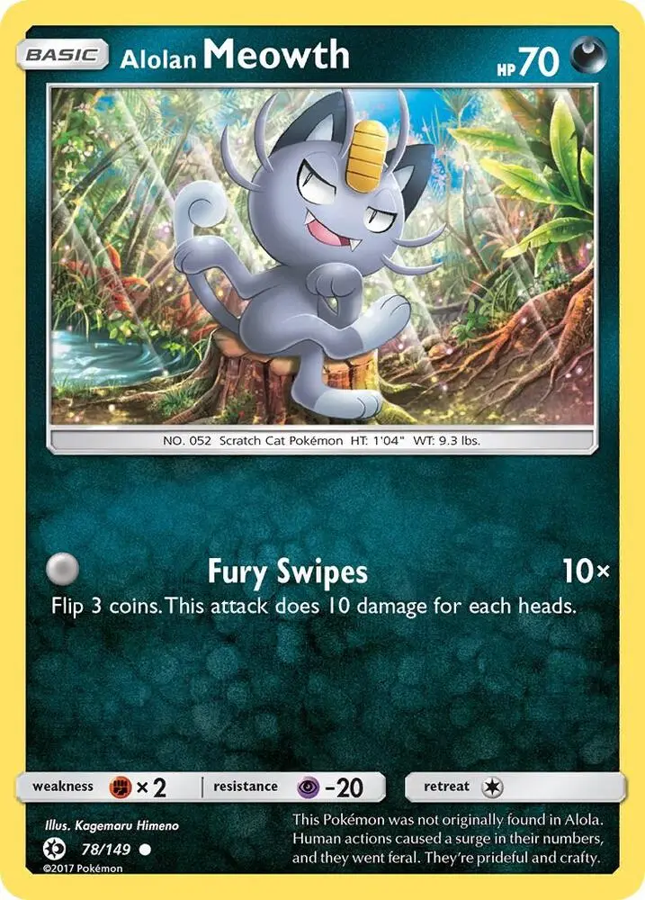 Alolan Meowth, Sun & Moon 78/149