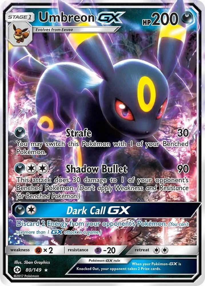 Umbreon GX, Sun & Moon 80/149