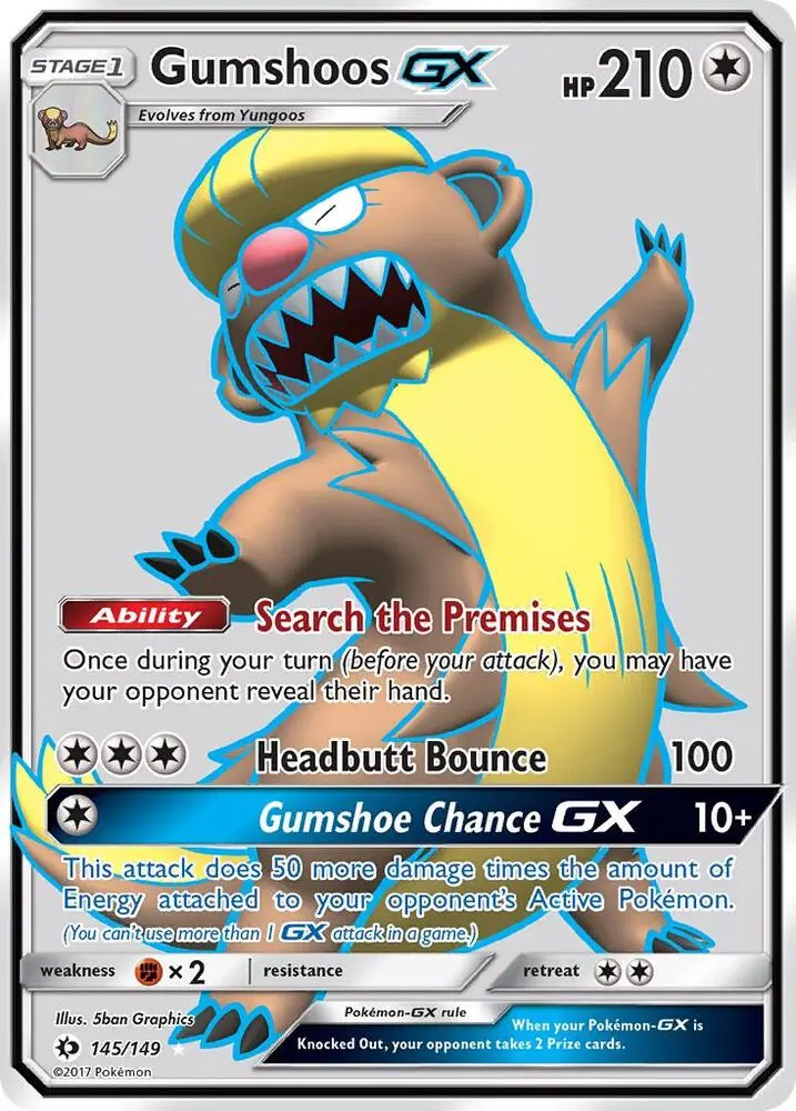 Gumshoos GX, Sun & Moon 145/149