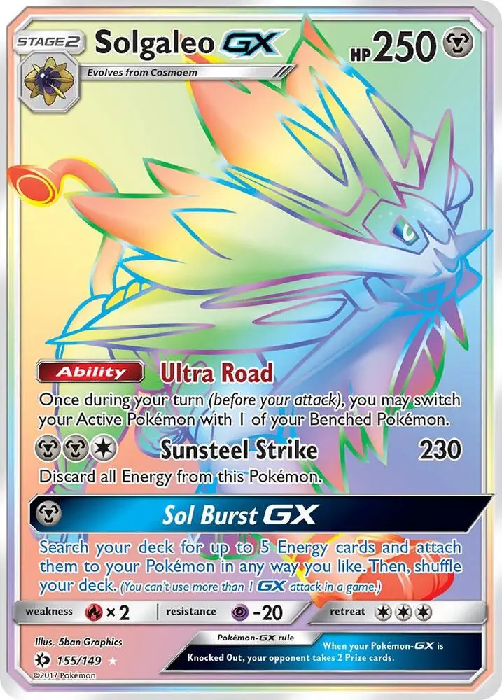 Solgaleo GX, Sun & Moon 155/149