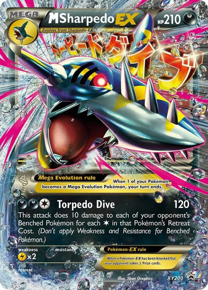 M Sharpedo-EX, XY Black Star Promos XY200/211