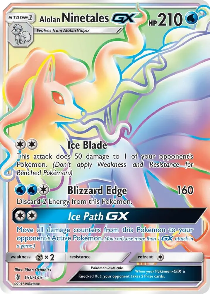 Alolan Ninetales GX, Guardians Rising 150/145