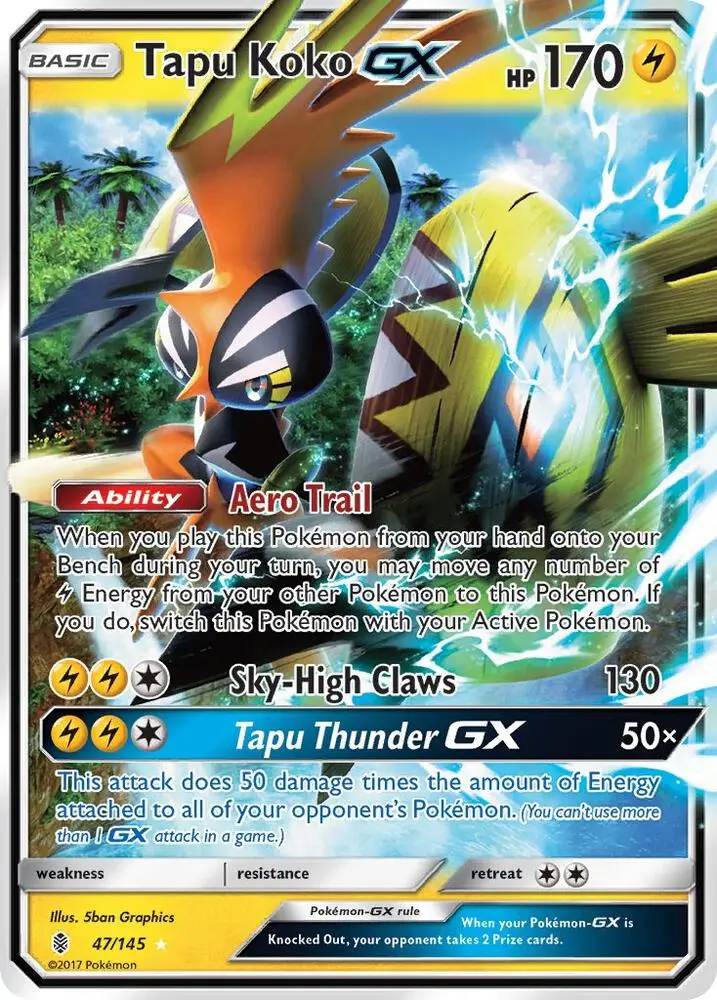 Tapu Koko GX, Guardians Rising 47/145
