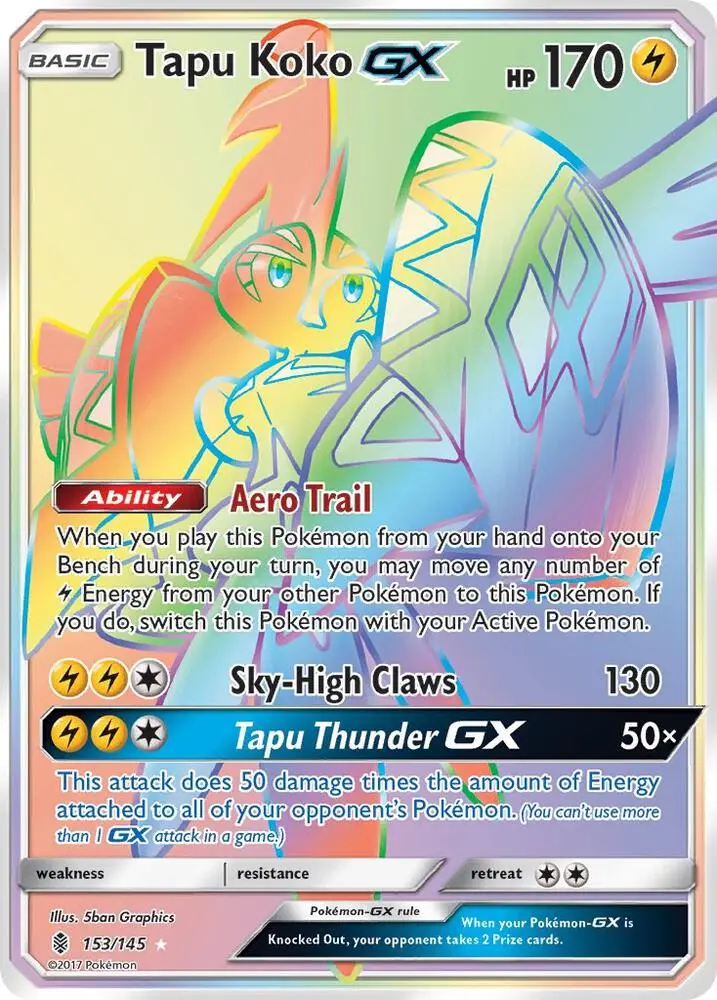 Tapu Koko GX, Guardians Rising 153/145