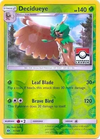 Decidueye, League & Championship Cards 011/149