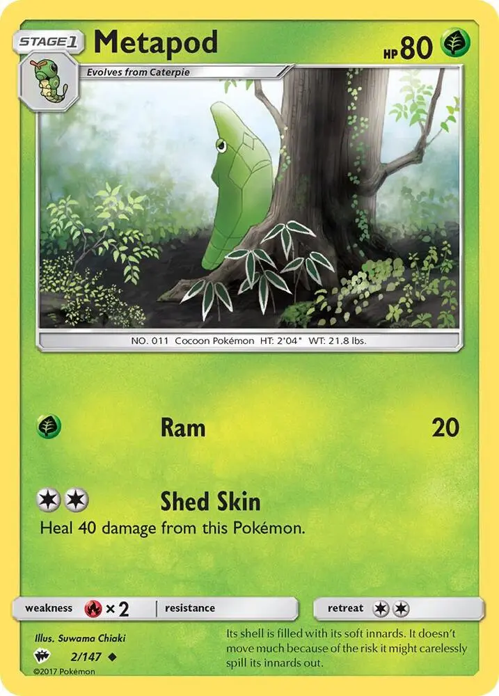 Metapod, Burning Shadows 2/147