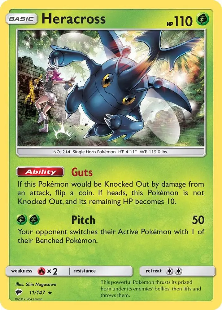 Heracross, Burning Shadows 11/147