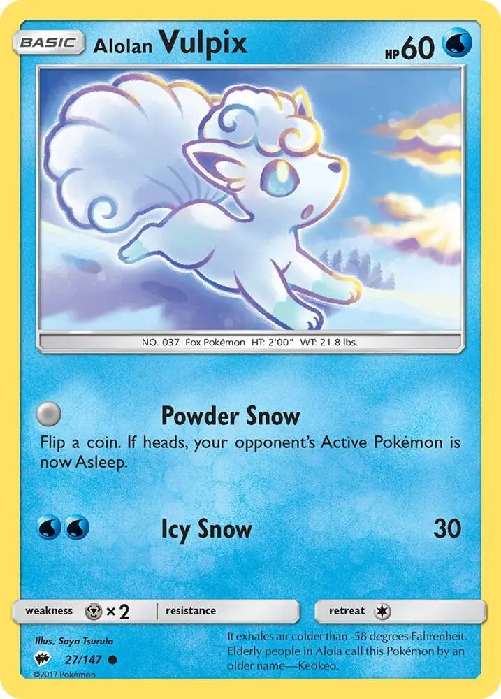 Alolan Vulpix, Burning Shadows 27/147