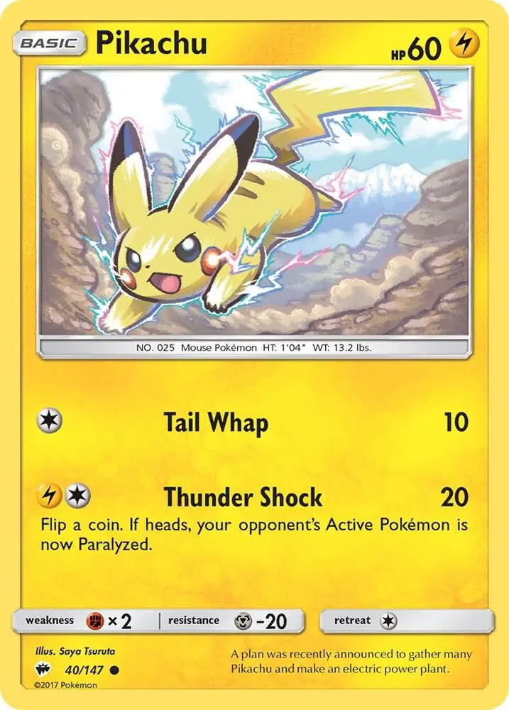 Pikachu, Burning Shadows 40/147
