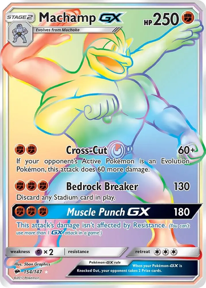 Machamp GX, Burning Shadows 154/147