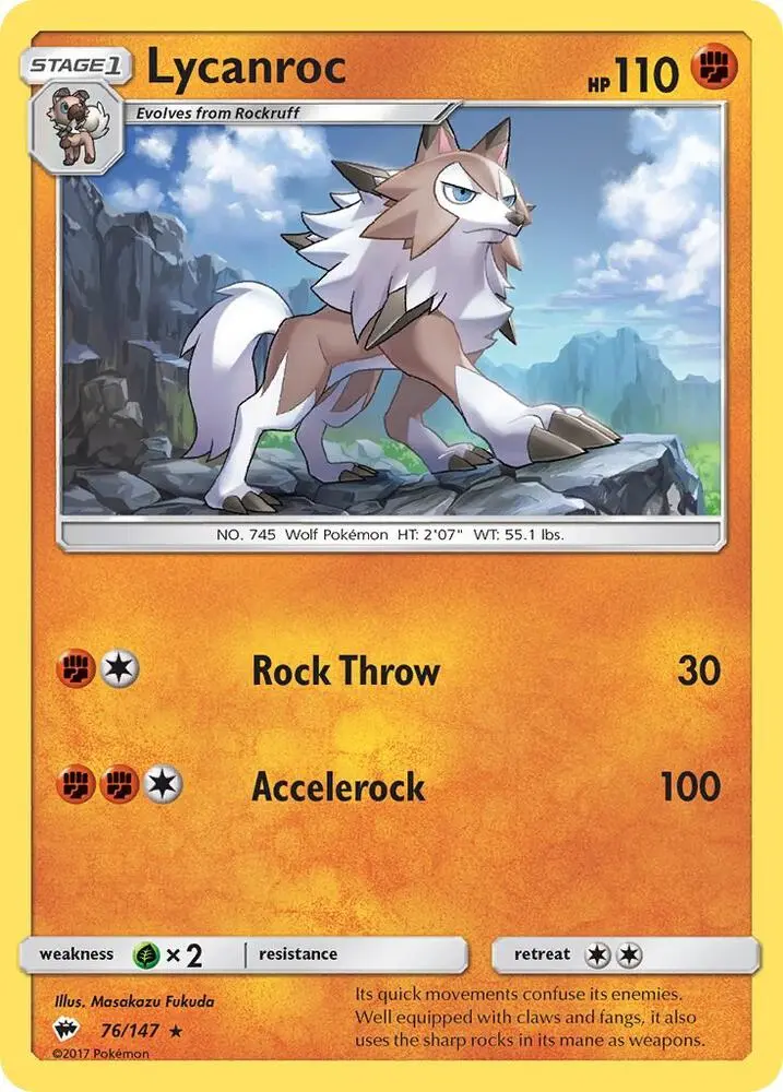 Lycanroc, Burning Shadows 76/147