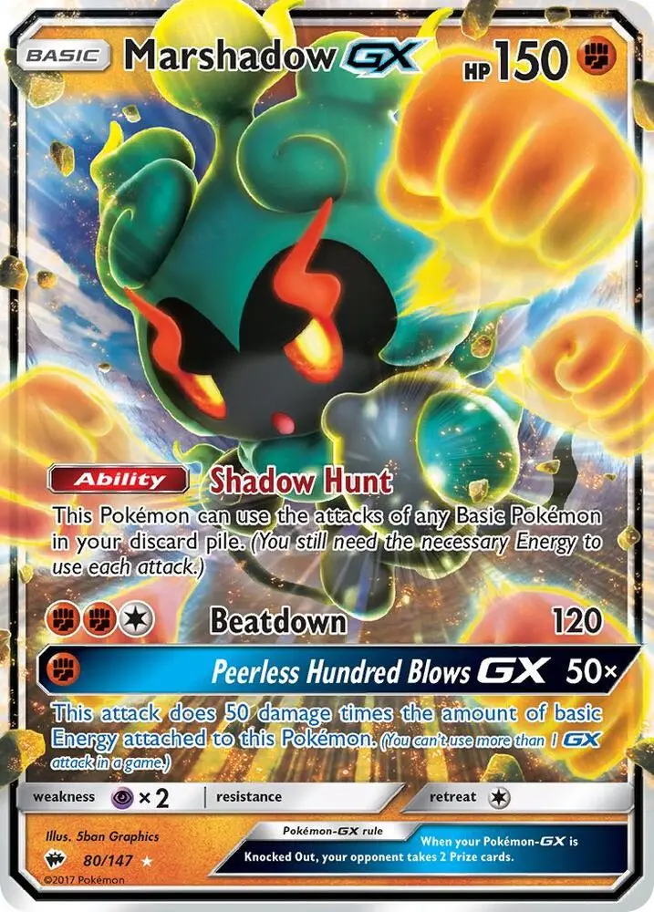 Marshadow GX, Burning Shadows 80/147