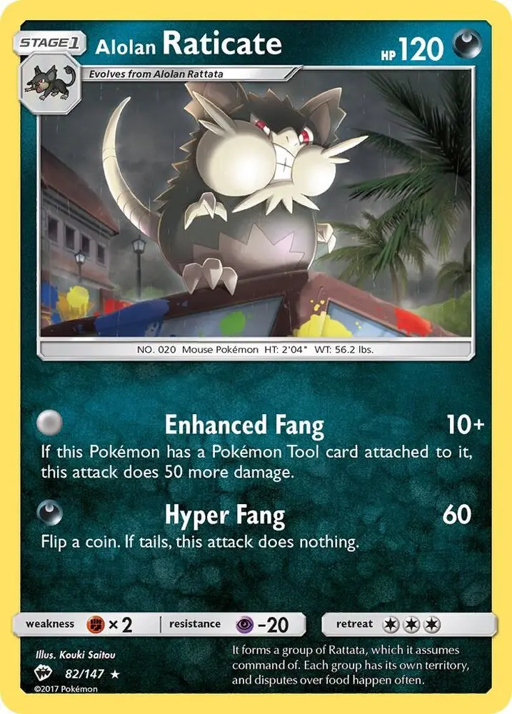 Alolan Raticate, Burning Shadows 82/147
