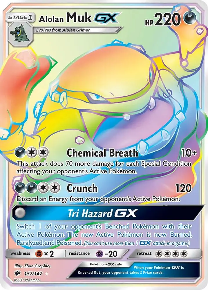 Alolan Muk GX, Burning Shadows 157/147