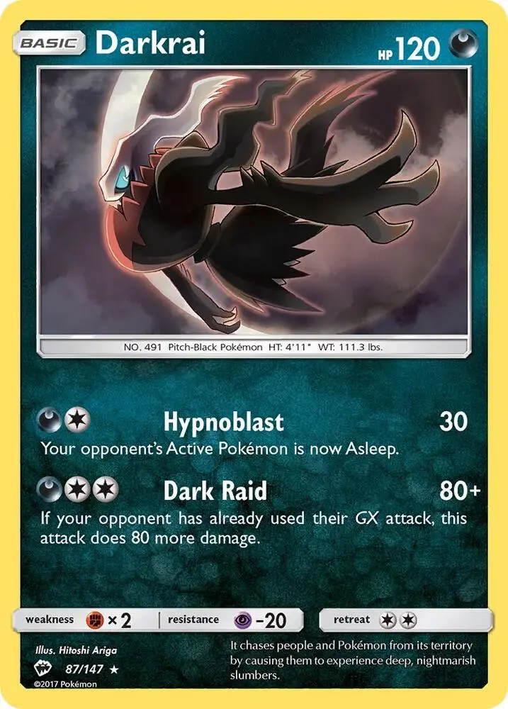 Darkrai, Burning Shadows 87/147