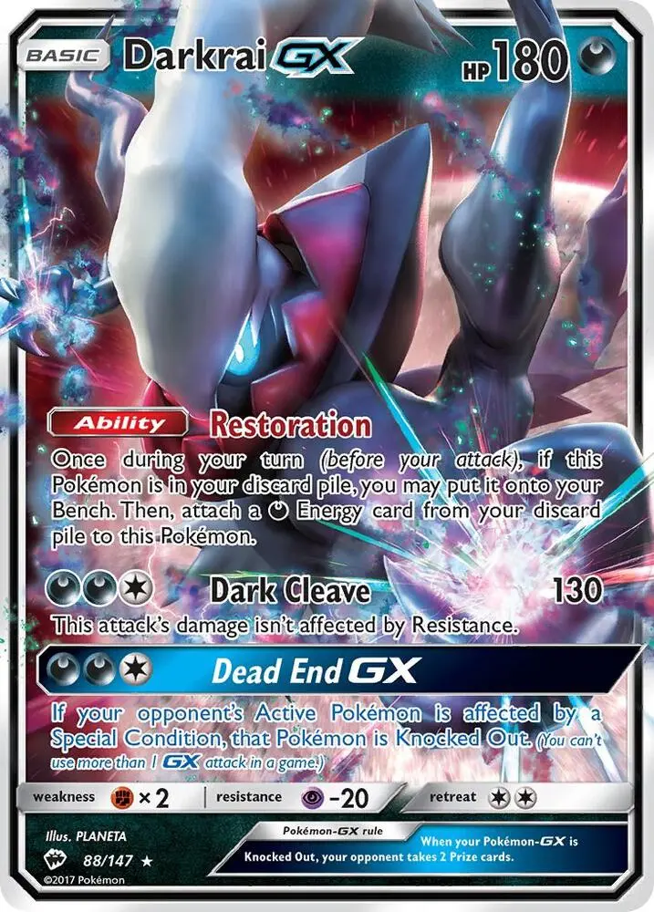 Darkrai GX, Burning Shadows 88/147