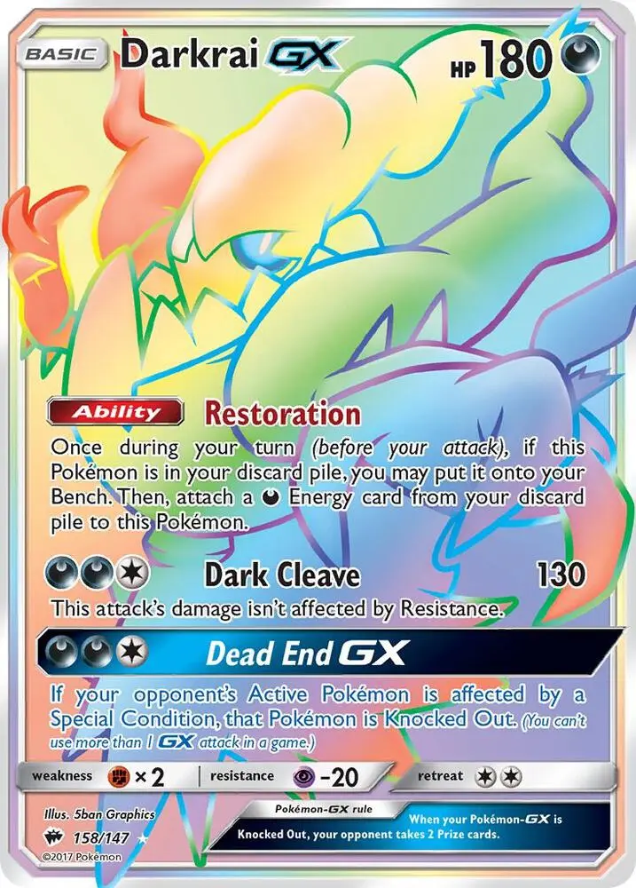 Darkrai GX, Burning Shadows 158/147