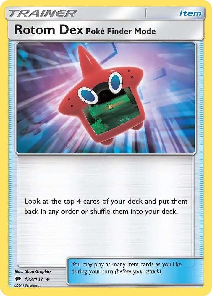 Rotom Dex—Poké Finder Mode, Burning Shadows 122/147