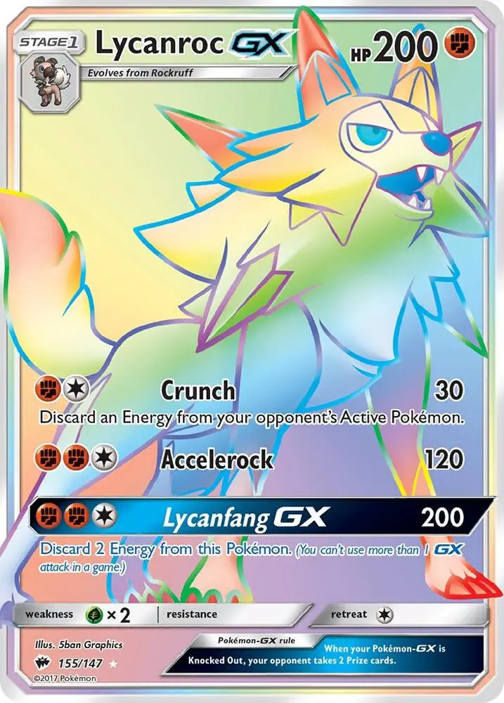 Lycanroc GX, Burning Shadows 155/147