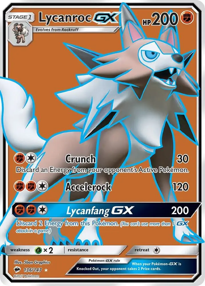 Lycanroc GX, Burning Shadows 136/147