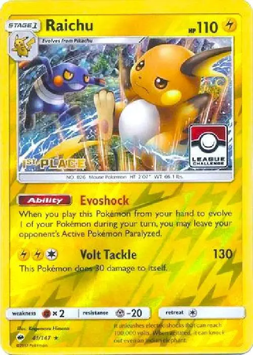 Raichu, League & Championship Cards 041/147