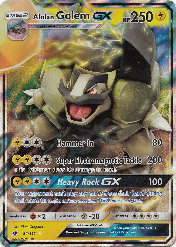 Alolan Golem GX, Crimson Invasion 34/111