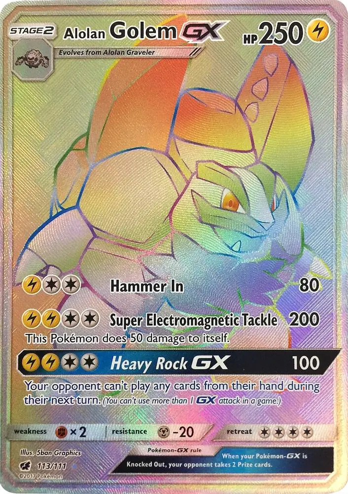 Alolan Golem GX, Crimson Invasion 113/111