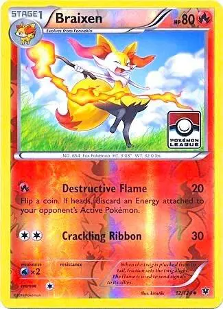 Braixen, League & Championship Cards 012/124
