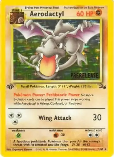Aerodactyl (Prerelease), Wizards Black Star Promos 01/62