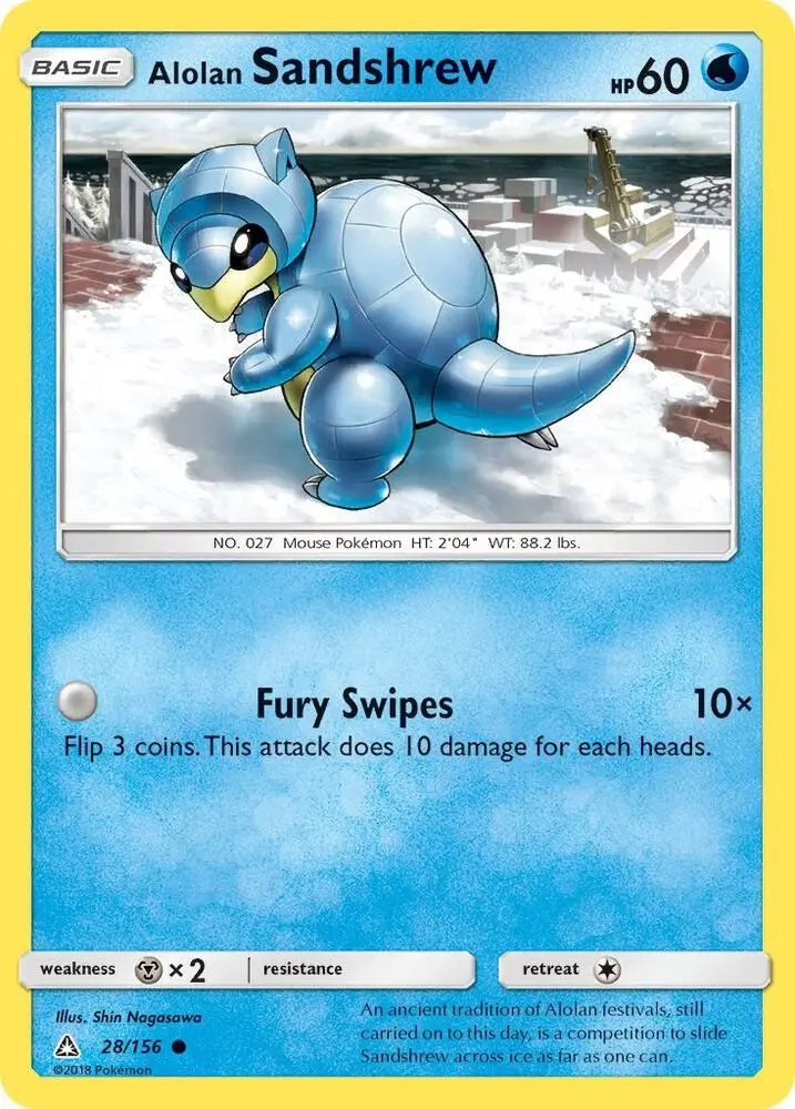 Alolan Sandshrew, Ultra Prism 28/156