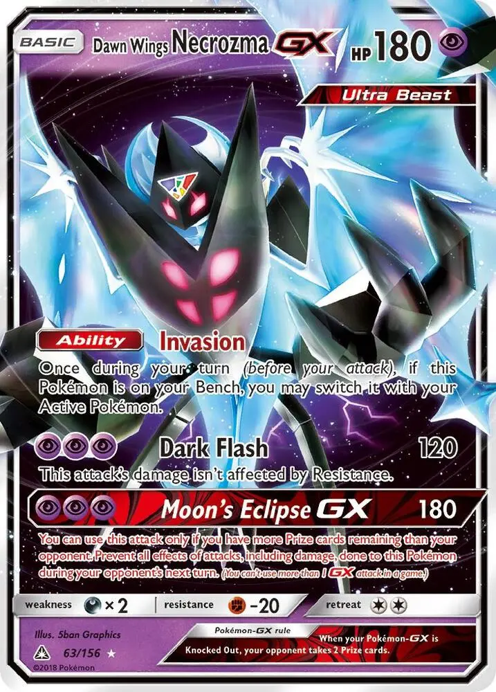 Dawn Wings Necrozma GX, Ultra Prism 63/156