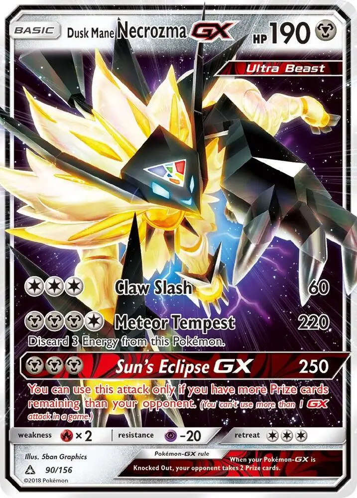 Dusk Mane Necrozma GX, Ultra Prism 90/156