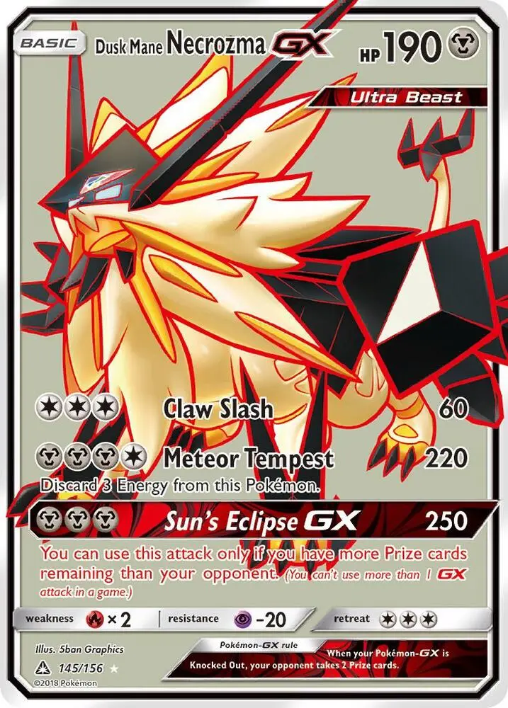 Dusk Mane Necrozma GX, Ultra Prism 145/156
