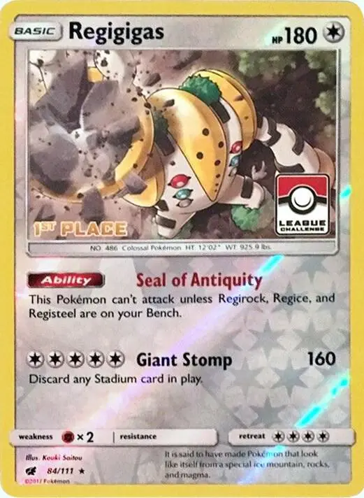 Regigigas, League & Championship Cards 084/111