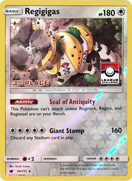 Regigigas, League & Championship Cards 084/111