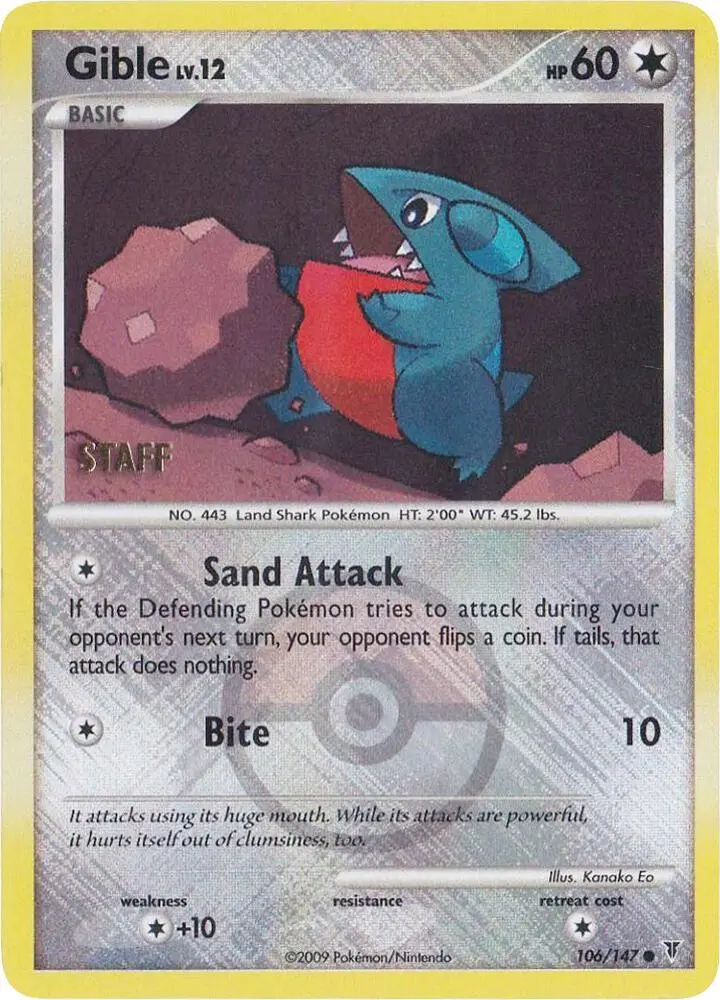 Gible, League & Championship Cards 106/147