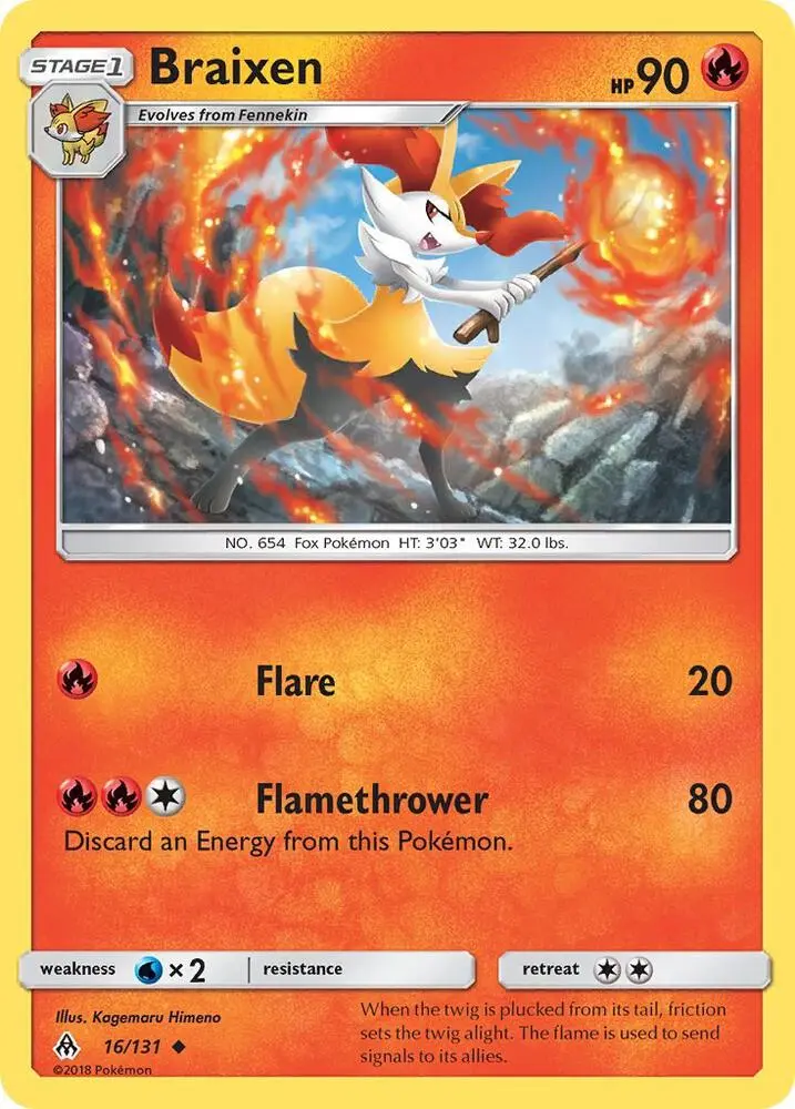 Braixen, Forbidden Light 16/131