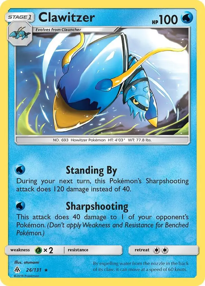 Clawitzer, Forbidden Light 26/131